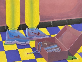 Lounis Baouche, Monotheist, 2021, 103 x72 cm, Acrylic on canvas 
